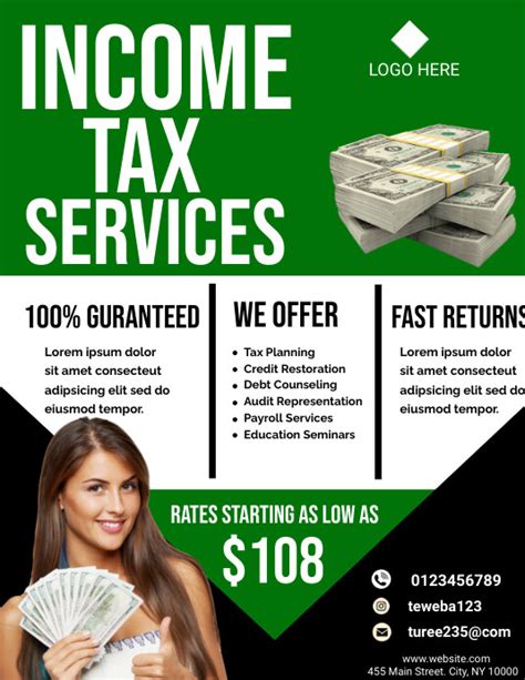 Income Tax Flyers Template