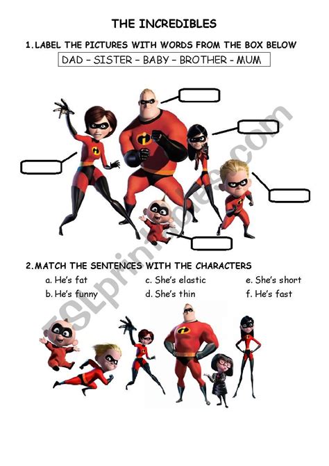 Incredibles Activities for Kids - Learning and Fun