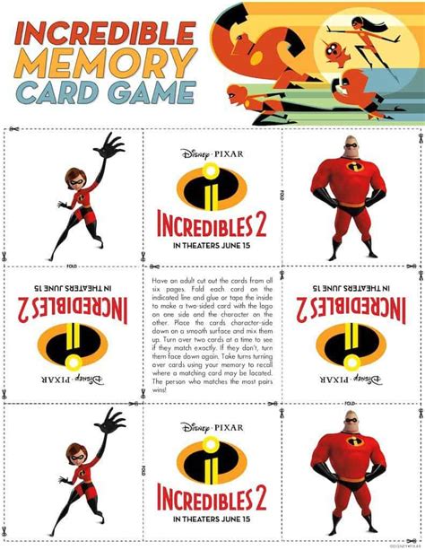 Incredibles Games Printable Templates and Ideas