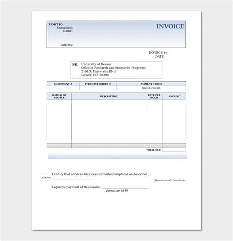 Independent Consultant Invoice Template in Word