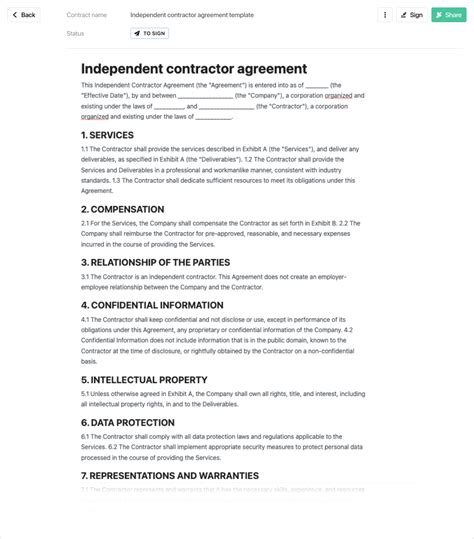 Independent Contractor Agreement Template