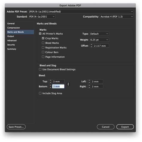 InDesign Export and Print