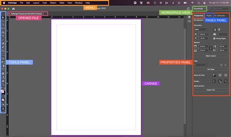 InDesign Interface