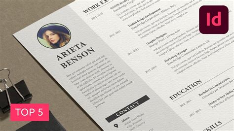 InDesign Resume Template 5