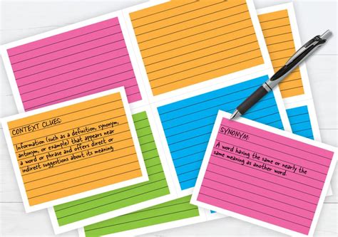 Index Card Template for Note-Taking