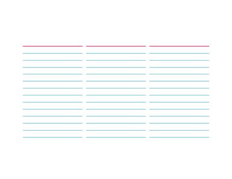 Index Card Template for Productivity