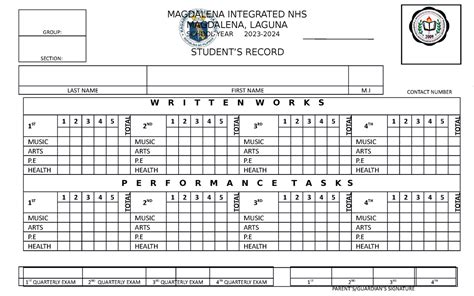 Index Card Template for Students