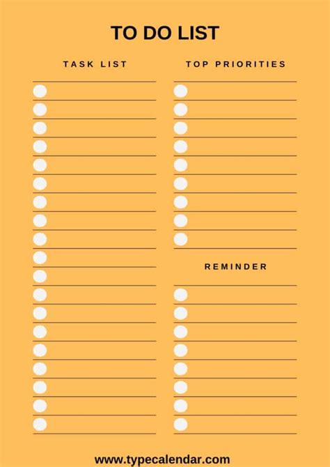 Index Card Template for To-Do Lists