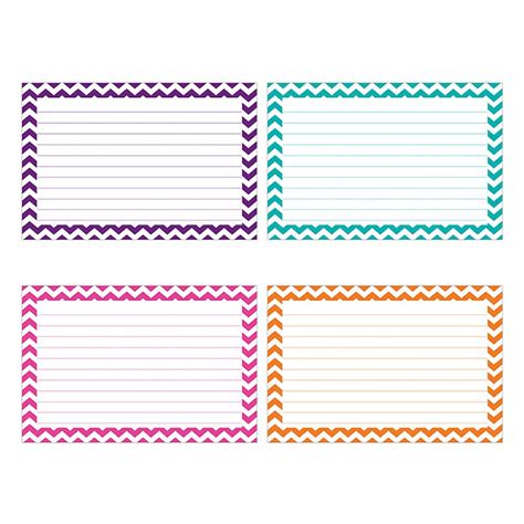 Index card template layout 4