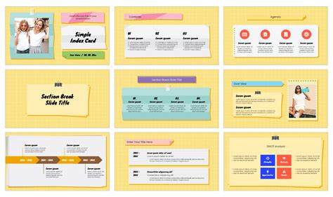 Index card template powerpoint 10