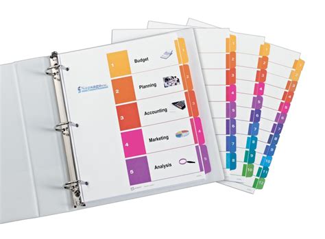 Office Depot Index Divider Organization