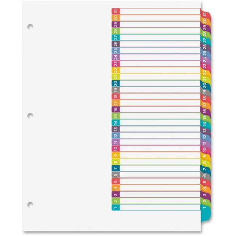 Office Depot Index Divider Templates