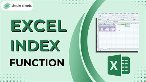 The INDEX function in Google Sheets