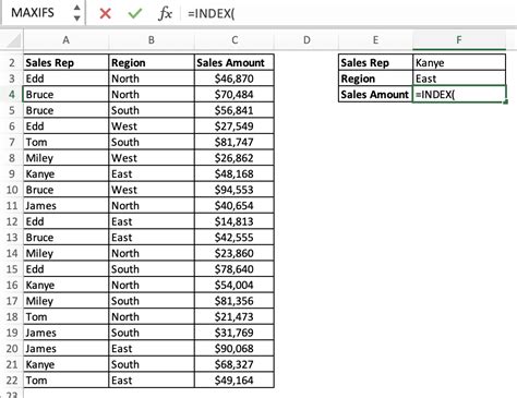 INDEX/MATCH Function