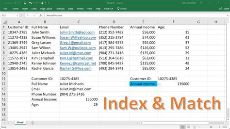 INDEX/MATCH Drop Down