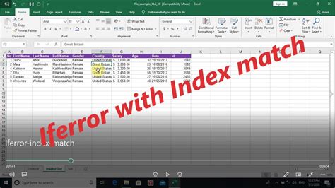 INDEX MATCH errors