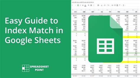 INDEX/MATCH Google Sheets