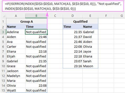 INDEX-MATCH with ISERROR