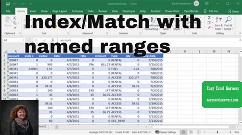 Index Match with Named Ranges