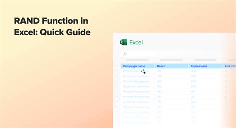 INDEX and RAND functions in Excel