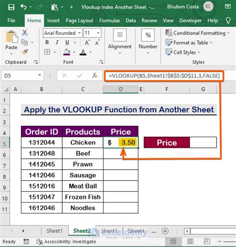 Using INDEX with VLOOKUP