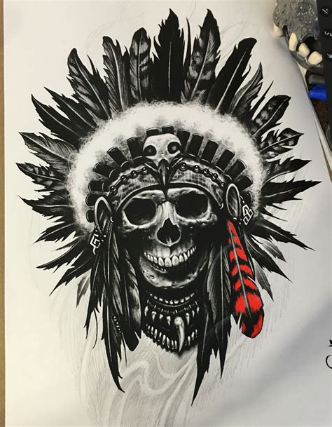 Indian Headdress Tattoo Design Variations