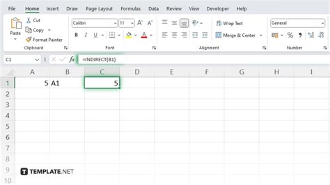 Indirect Cell Reference Example