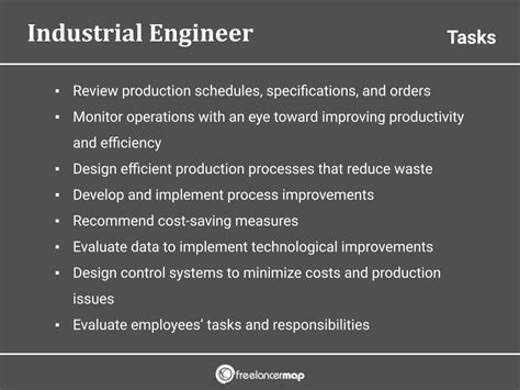 Industrial Engineering Key Responsibilities