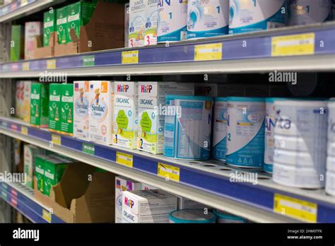 Infant formula on store shelves