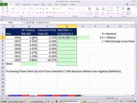 Macros for Inflation Adjustment in Excel