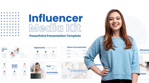 Influencer media kit template with audience insights and statistics