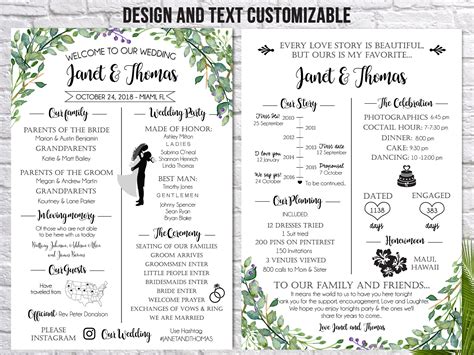 Infographic Wedding Program Template 10