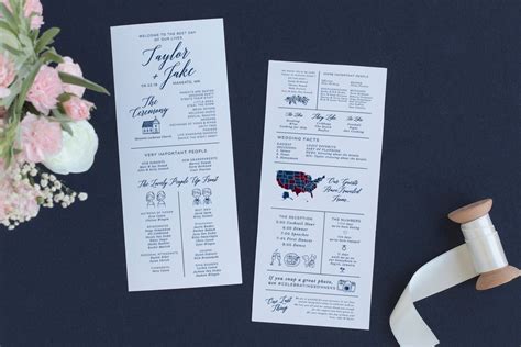 Infographic Wedding Program Template 6