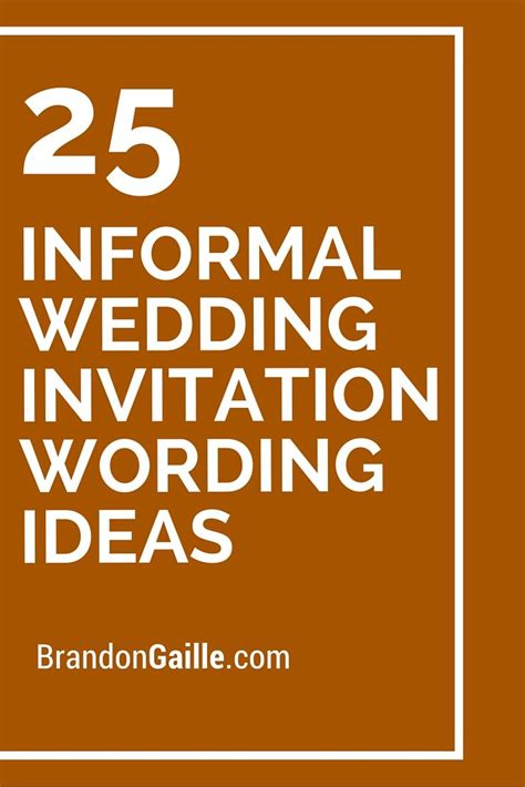 Informal Wedding Dinner Invitation Wording Example