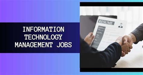 Information technology manager careers