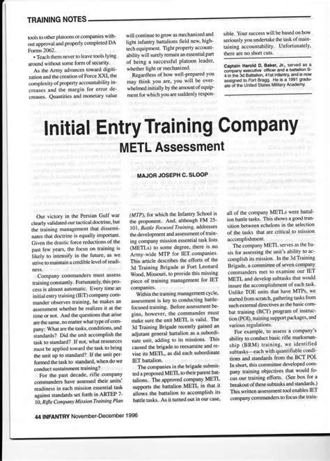 Initial Entry Training