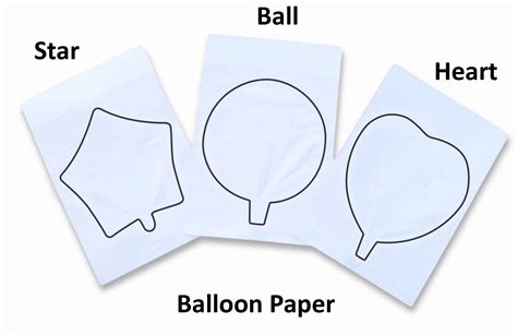 Inkjet printable balloon sheets with various colors