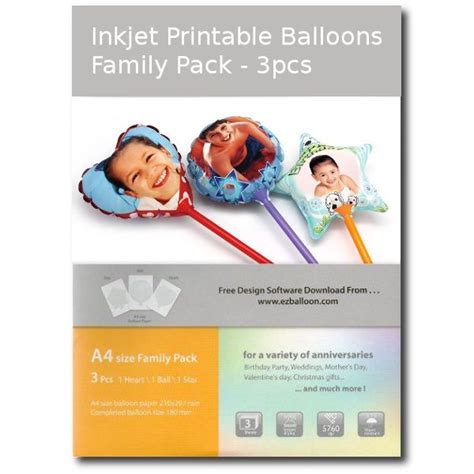 Custom inkjet printable balloons with unique designs