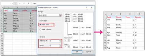 Insert Blank Rows in Excel