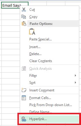 Inserting Emails into Excel