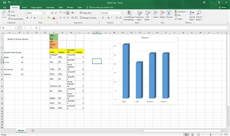 Inserting a table from Excel into Word