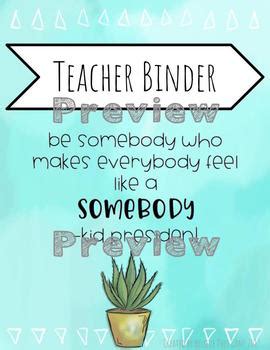 Inspirational quote binder cover