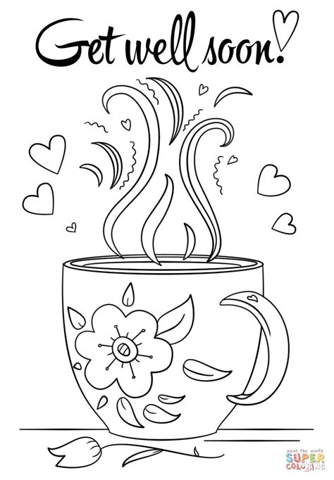 Inspirational Quote Get Well Coloring Page