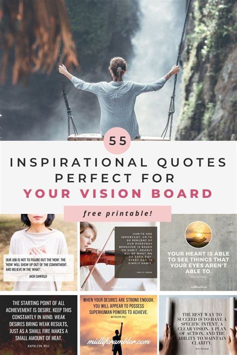 Inspirational vision board quotes