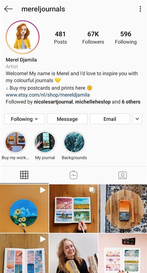 Instagram Bio Template Ideas for Artists