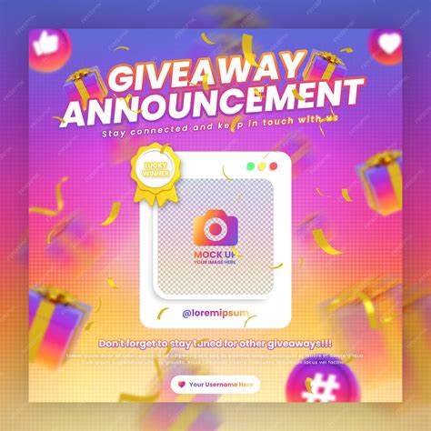 Instagram Giveaway Template by Pixafo