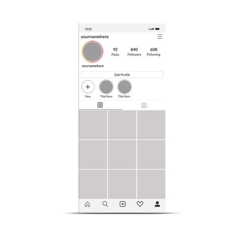 Instagram Page Template for Drawing and Design