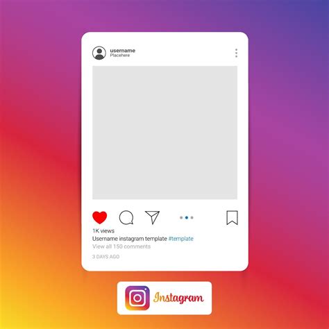 Transparent Instagram post templates