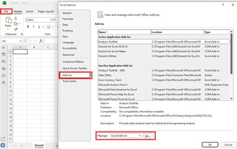 Installing Spreadsheet Compare as an Add-in