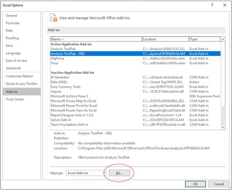 Install Analysis ToolPak